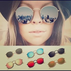 Round Style Lunnettes De Soleil Sunglasses
